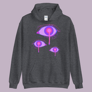 Purple goth eye Unisex Hoodie