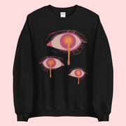 Pink goth eyeball Unisex Sweatshirt