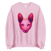 Pink skull cat Unisex Sweatshirt