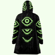 Electric green eye cloak