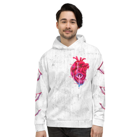 Heart throb limited edition WHITE Unisex Hoodie