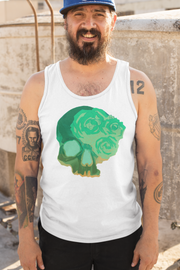 Green goth skull Unisex Tank Top