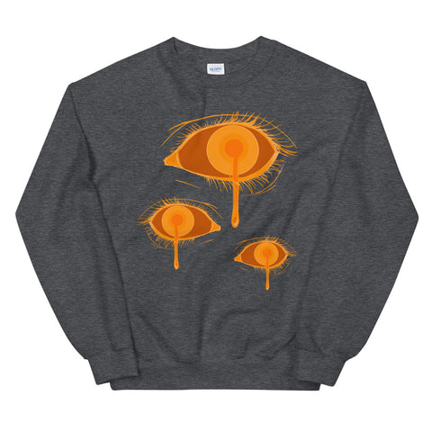 Orange eyeball Unisex Sweatshirt