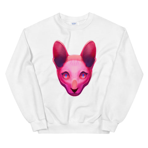 Pink skull cat Unisex Sweatshirt
