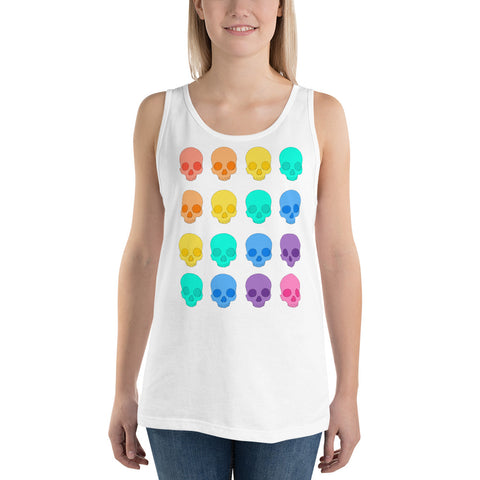 Rainbow Skull Unisex Tank Top